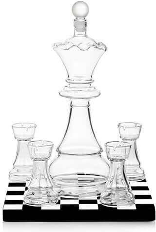 Bar Originale Chess Board Decanter & Glass Set