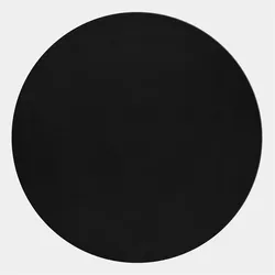 Kurzflorteppich Waschbar NECKAR, einfarbig, Schwarz, Ø 160 cm