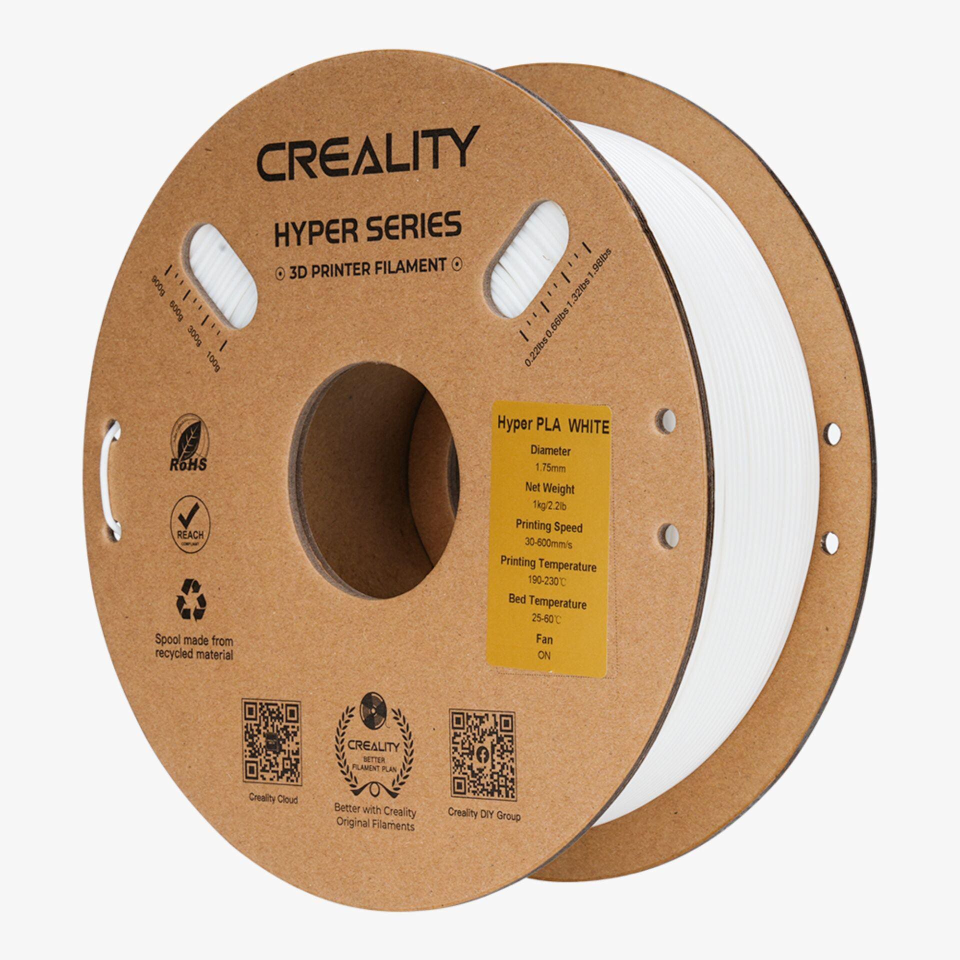 Creality Filament Hyper PLA 1,75 mm 1kg Weiß