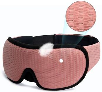 Smart Shopping Spot Soft Padded Sleeping Mask Block Out Light, Ergonomic Eye Shade Blindfold For Restful Sleep pink