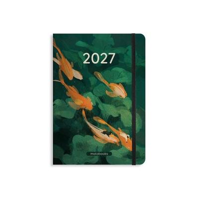 Kalender 2027 A5 Diary aus Graspapier – Jahresplaner Samaya – Farbe: Pond Green – matabooks