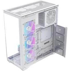 Modecom Obudowa Space XL Argb Full Tower 5f Biała (ATX, E-ATX, mATX, Mini-ITX), PC Gehäuse, Weiss