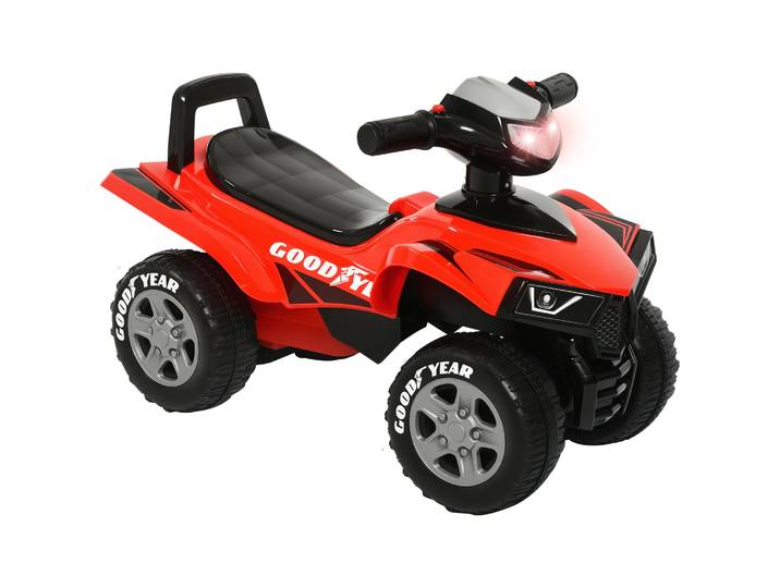 Porteur Enfants - Homcom - Quad 18-36 Mois Effets Lumineux Et Sonore Jouet Plein Air - Pp - 60x31x42cm - Rouge Noir