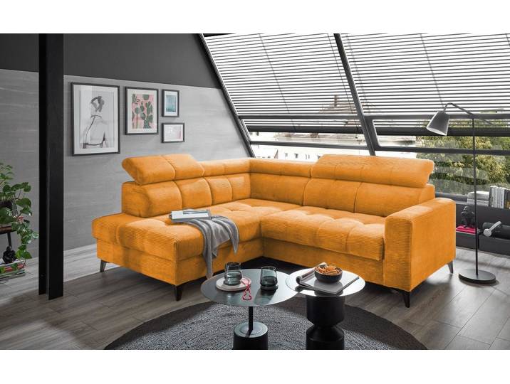 ED EXCITING DESIGN Ecksofa Bavaro, mit elektrischer Sitztiefenverstellung, Kopflehnen,USB-Anschlüsse