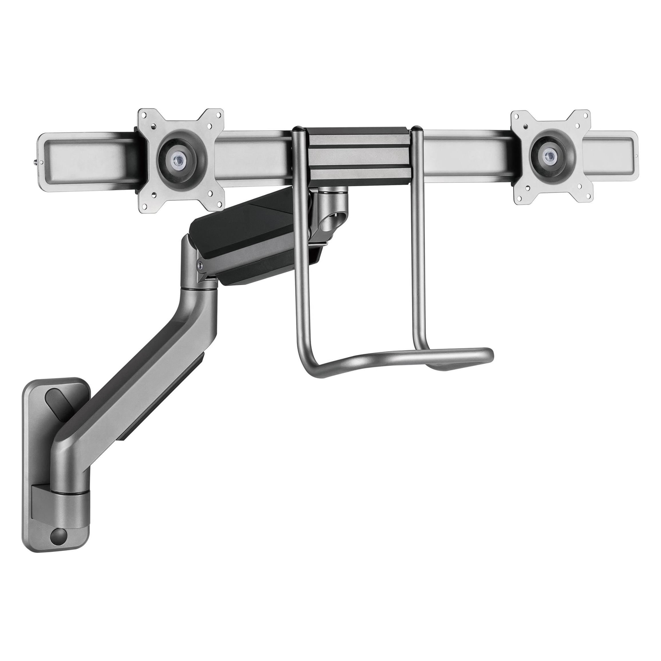 Gembird Regulowane ramię na dwa monitory do montażu na ścianie od 17 do 32inch obciążenie do 8 kg (Wand, 32", 8 kg) (MA-WA2-02)