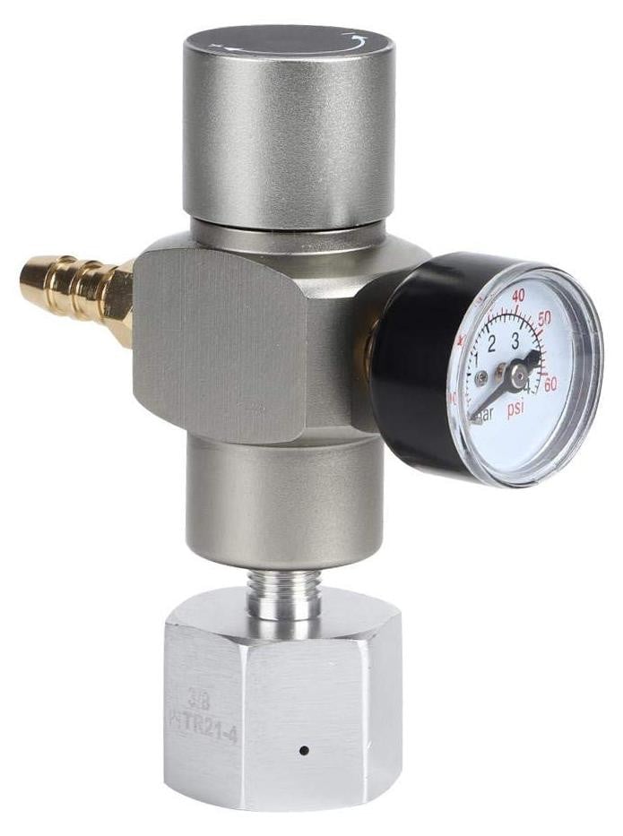 Dripio 2-in-1 mini CO2-drukregelaar met manometer en 3/8 naar TR21,4 adapter