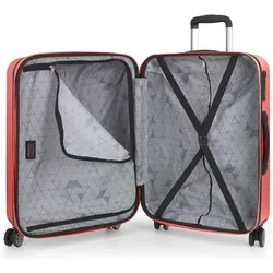 Gabol Future Plus 4 Rollen Trolley 66 cm mit Dehnfalte, Koffer, Rot