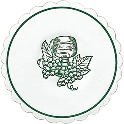 Duni 3000 Tissue-Untersetzer, rund Ø 10 cm Grapes Green Mehrlagig
