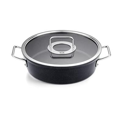 Bratentopf FISSLER "Adamant", schwarz, B:29,5cm H:13cm L:39,5cm Ø:28cm, Töpfe, Bratentopf, Made in Germany