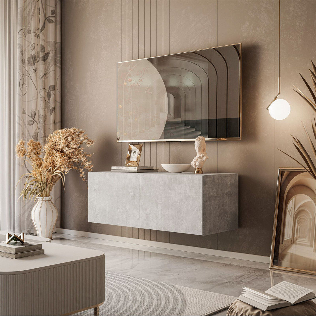 Ebern Designs Cellan TV Stand for TVs up to 43' Concrete 43"