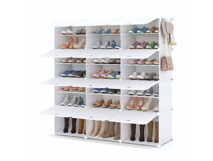Meuble Chaussure 7 ux Rangement Chaussure 42 Paires Etagere Chaussure Blanc X-Large X-Large MEUBLE A CHAUSSURES