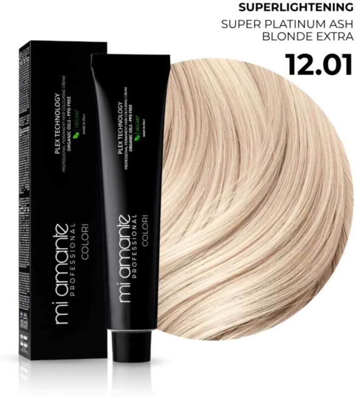 Mi Amante Professional Colori coloration cheveux permanente Super Platinum Ash Blonde Extra 12,01 100 ml