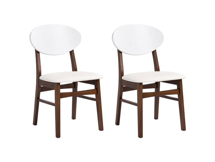 ESSZIMMERSTUHL 2er-Set Holz Cremeweiß/Braun Amery