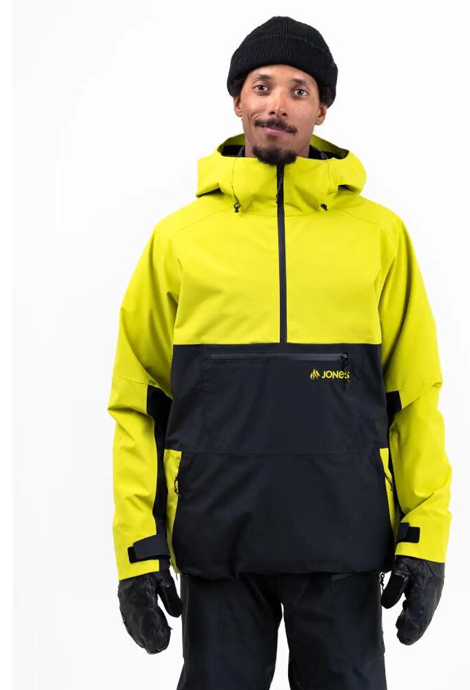 Jones MTN Surf Anorak Jacke aus recyceltem 20/20-Material, limettengrün, Größe M