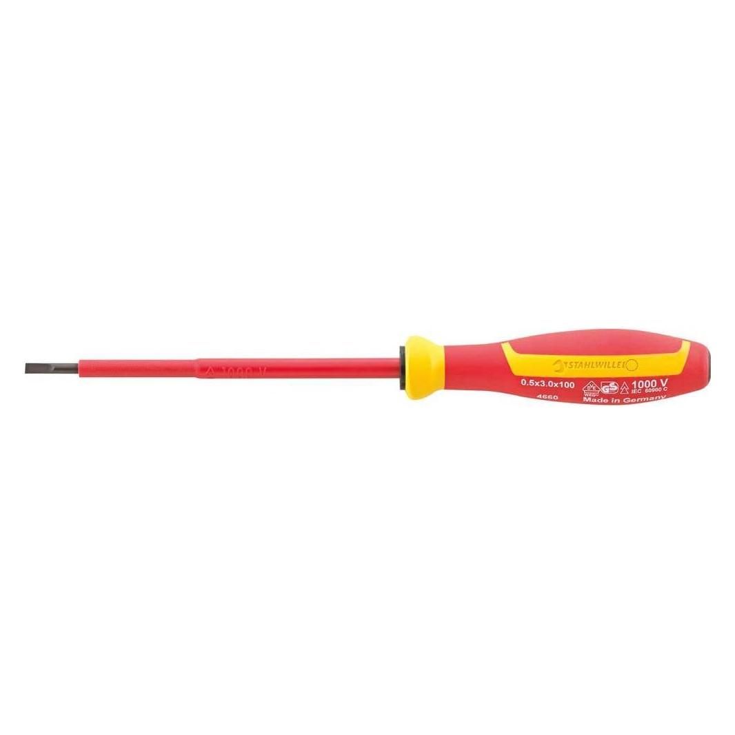 Stahlwille VDE-Elektrikerschraubendreher DRALL+ Nr. 4660 VDE (Schlitz) (46603080)