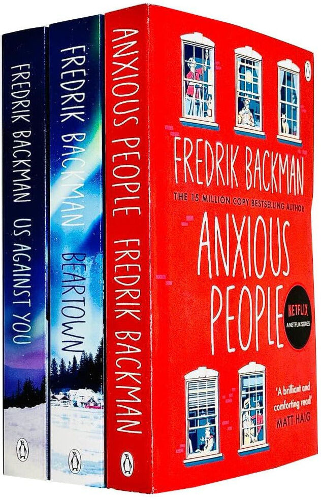 Penguin Fredrik Backman Beartown Series 3 Books Collection Set (Us Against You, Beartown, Anxious People)