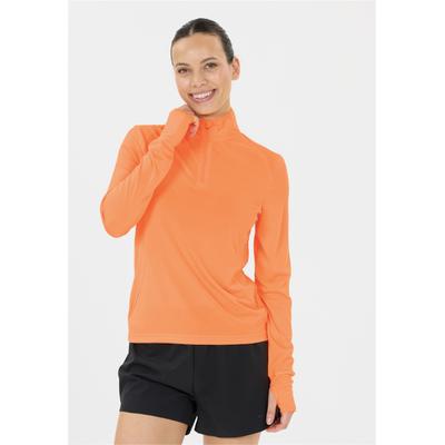 Strickpullover ENDURANCE "Chaba", Damen, Gr. 34, orange, 100% Polyester, meliert, unifarben, normal, ohne Ausschnitt, Pullover Strickpullover, mit Quick-Dry-Funktion