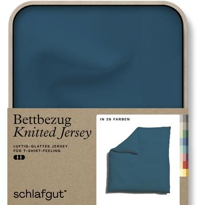 Schlafgut "Premium Bettbezug Knitted Jersey (1 St)" Ton-in-Ton Reißverschluss, Bio-Baumwolle mit Elasthan, Uni, OEKO Tex