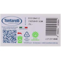 Tontarelli Aurora Mülleimer mit Scharnierdeckel, Abfalleimer, Weiss