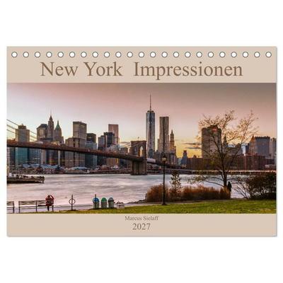 New York Impressionen 2027 (Tischkalender 2027 DIN A5 quer), CALVENDO Monatskalender