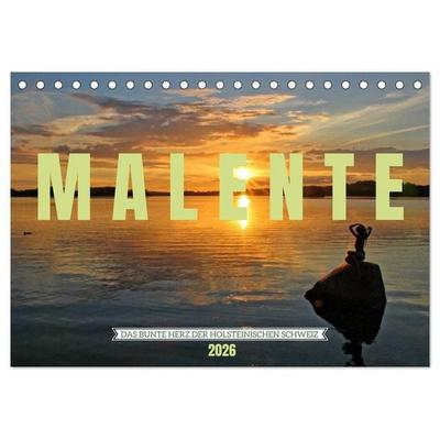 Malente - Das bunte Herz der Holsteinischen Schweiz (Tischkalender 2026 DIN A5 quer), CALVENDO Monatskalender