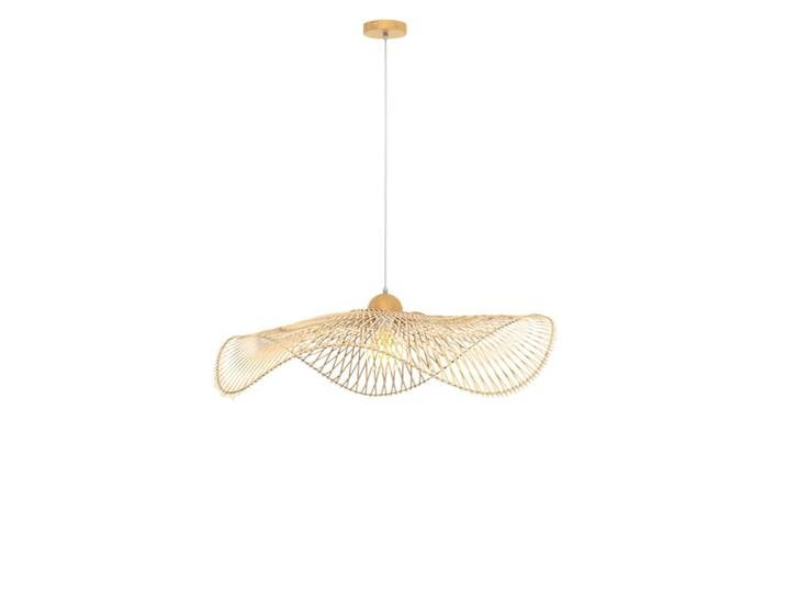 Suspension d75 cm en bambou avec fil blanc