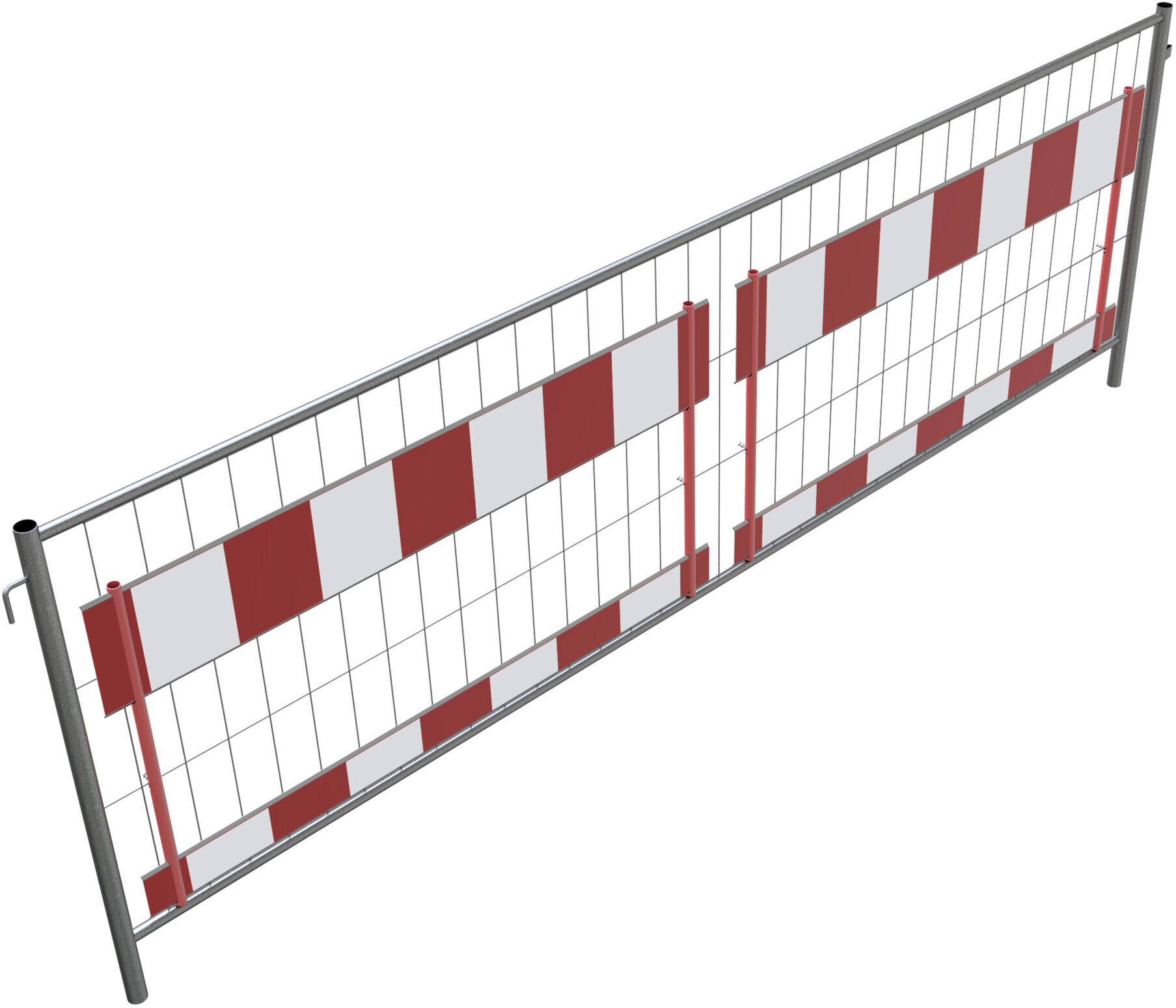 Schake Bau-Schrankenzaun nach TL, Folientyp RA1/A, rot / weiß (3B1236HTL)