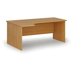 Büro-Eckschreibtisch PRIMO WOOD, 180x120 cm, links, Buche