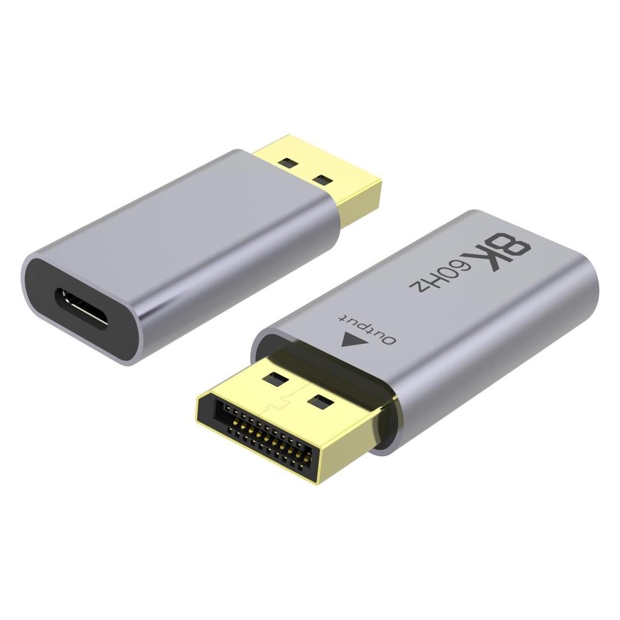 PremiumCord -Adapter USB-C auf DisplayPort DP1.4 8K@60Hz und 4k@120Hz (DisplayPort) (ku31dp11)