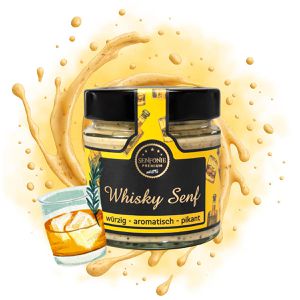 Altenburger Senf Whisky Senf Premium, körnig, im Glas, 180 ml