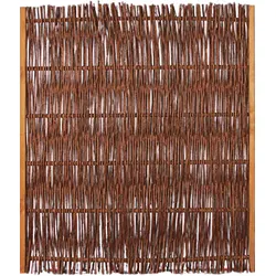 FUEGO Weidengeflechtzaun m. seitl. Rahmen 120 x 140 cm