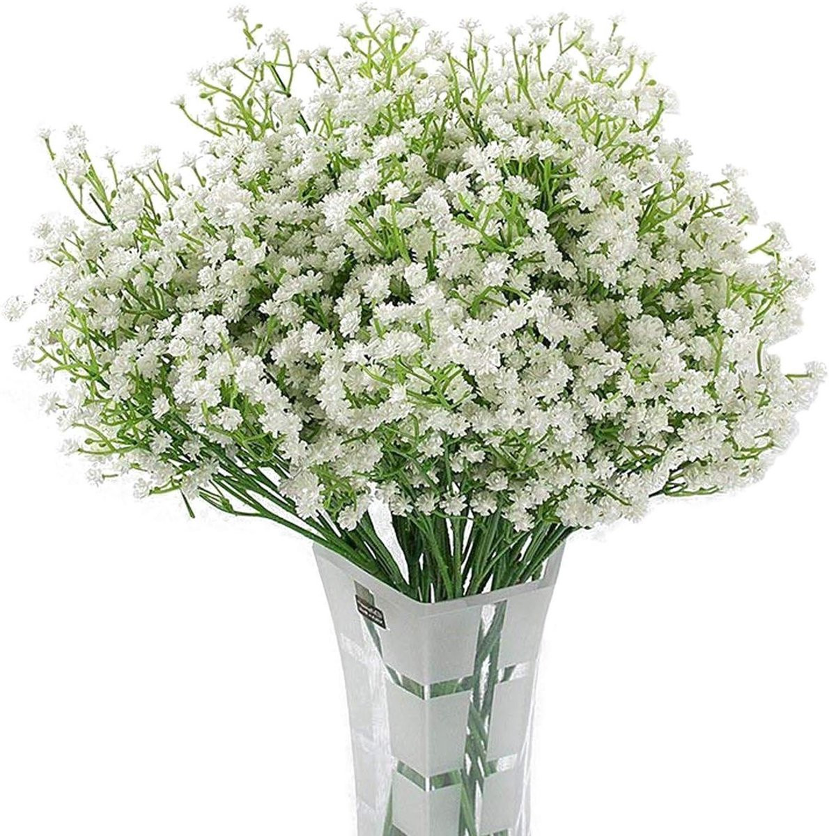 Realistische kunstbloemen bosjes voor huisdecoratie - Wit - Lengte: 51 cm