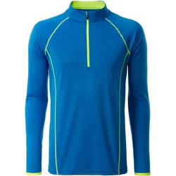 Funktionsshirt Langarm "JN498" - S - bright-blue/bright-yellow