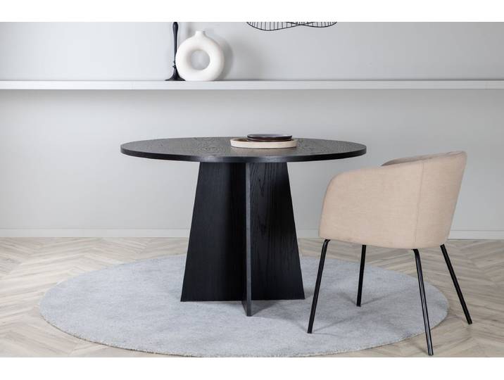 Esstisch Talia - ein runder Tisch im modernen Design - Schwarz - Luxusbetten24