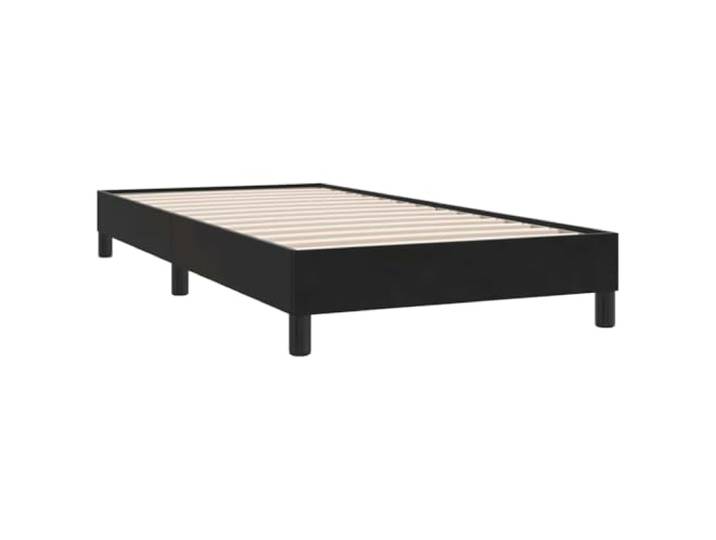 PUGYNBK Bettgestell aus schwarzem Samt, 100 x 210 cm Lattenrost, stabile Füße, ohne Matratze, für Schlafzimmer
