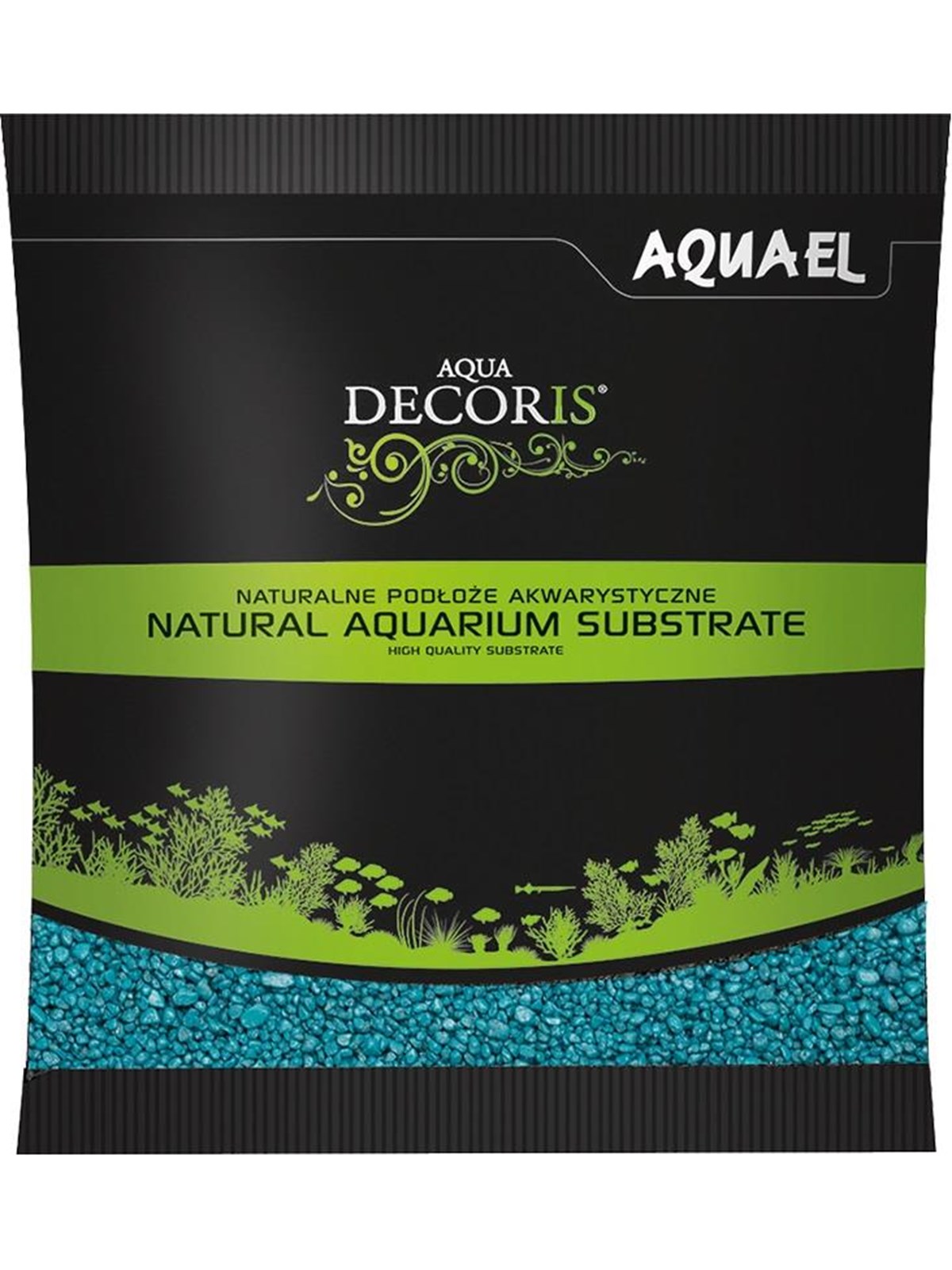 AQUAEL Aqua Decoris Bodengrund für Aquarien Türkis 1kg