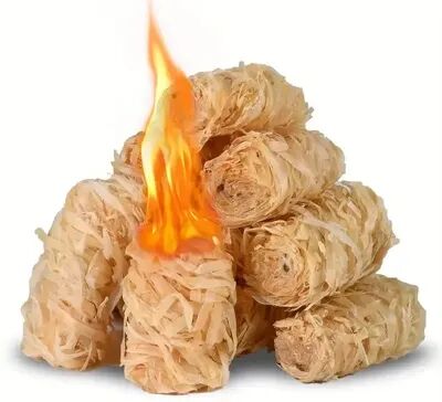 Smart Shopping Spot Natural Fire Starter Sticks For Fireplace & BBQ Easy Lighting Wax Wood Kindling 60pcs