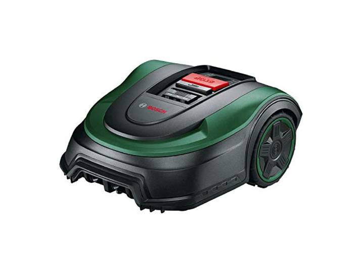 Bosch Tondeuse Robot - Indego S+ 500 avec batterie 18V et fonction application\, station de charge\, largeur de coupe de 19 cm\, capacité de tonte maximale de 500 m²