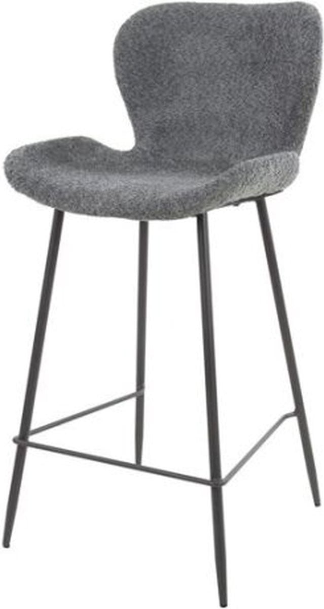 Set van 4 Barstoelen Justin - Bouclé - Grijs