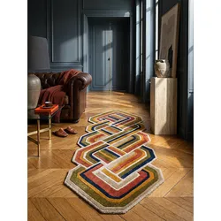 Läufer geometrisch Terrakotta 80 x 300 cm - SOAR   Kadima Design
