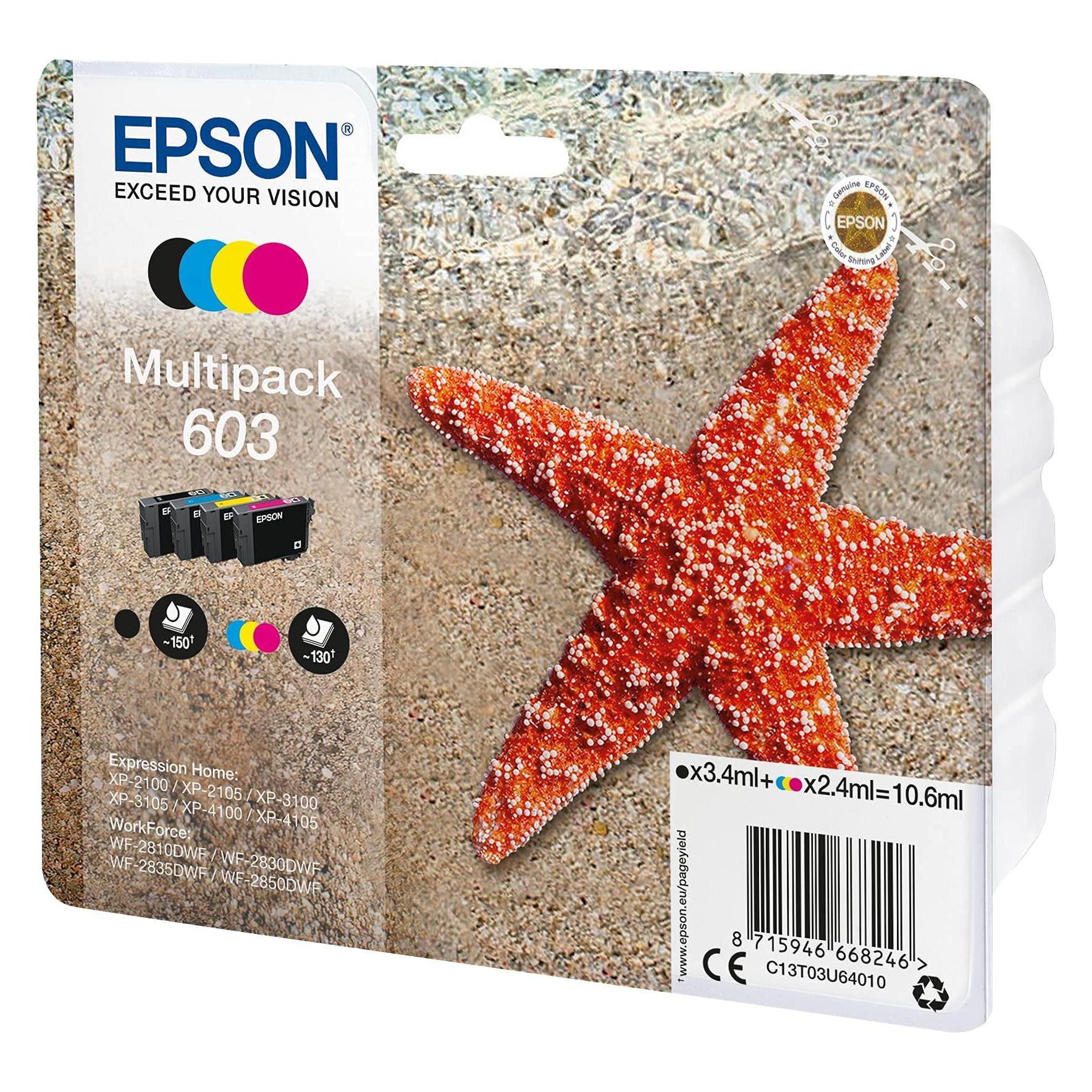 Epson 603 Multipack (BK, C, M, Y) (C13T03U64010)