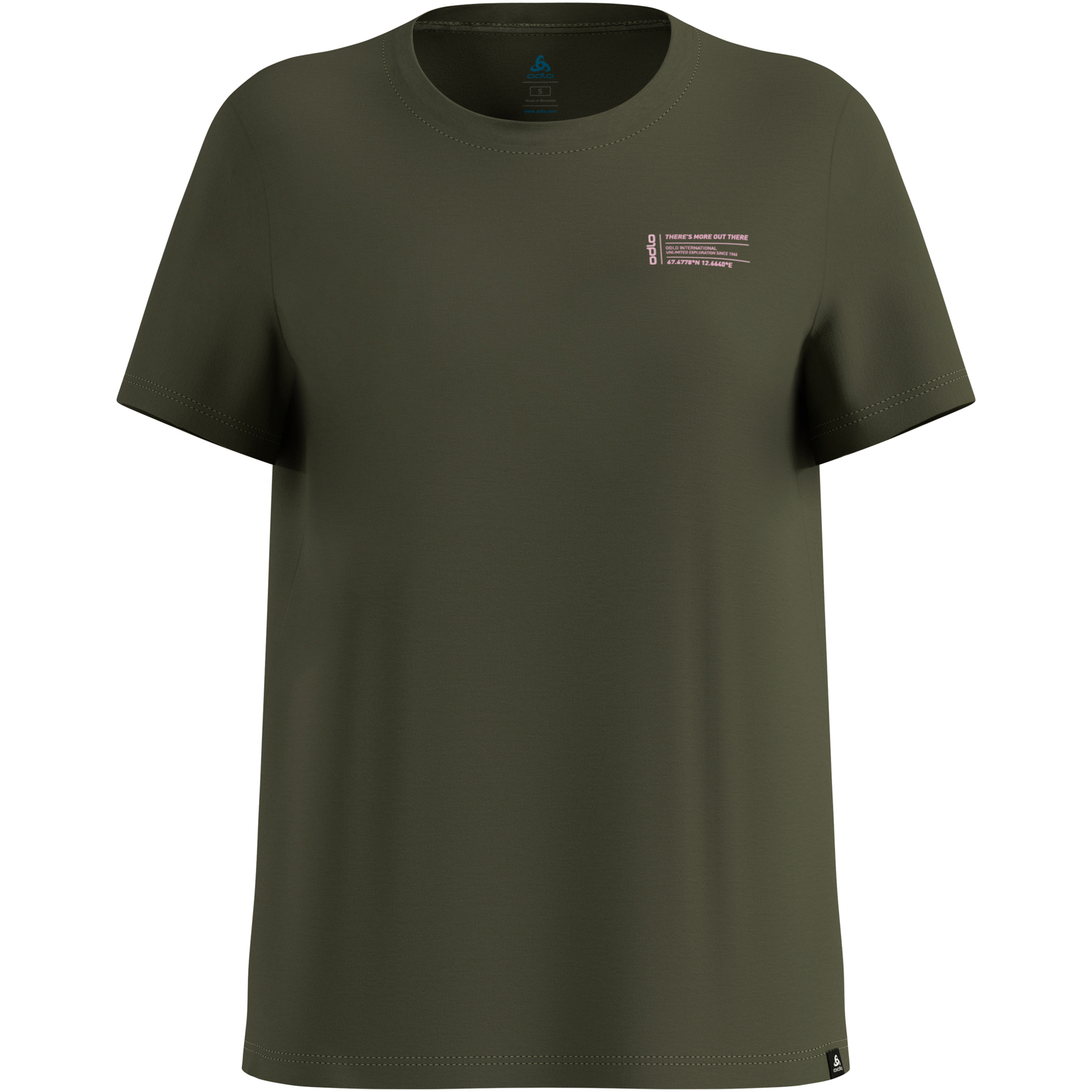 Odlo Cotton Blend Unlimited Damen T-Shirts oliv Größe S Trekking Hautfreundlich