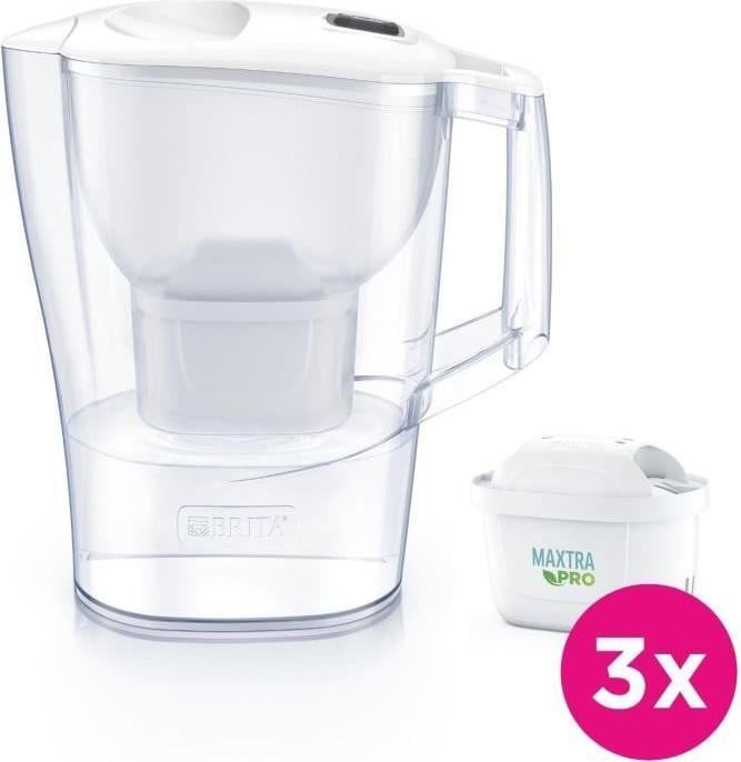 BRITA Aluna waterfilterkan met 3 Maxtra Pro filters, 2,4 liter, wit