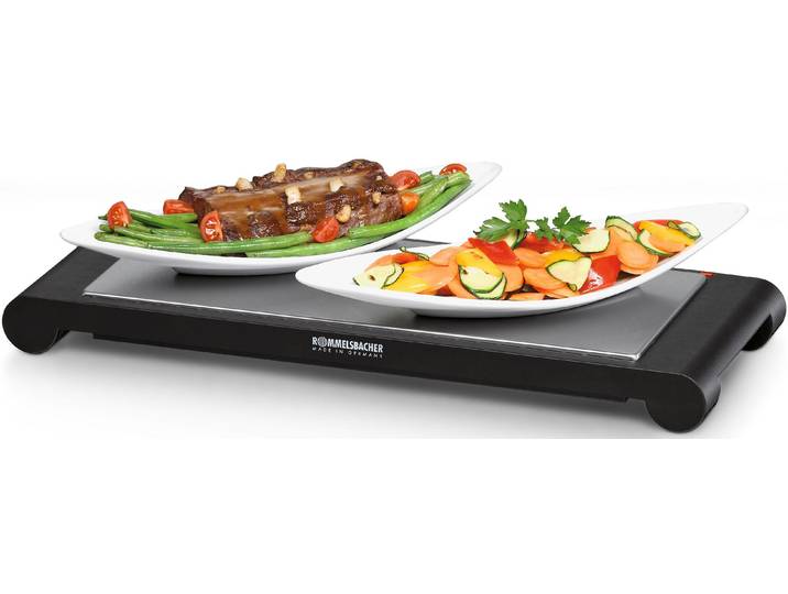 ROMMELSBACHER Warmhalteplatte WPS 857 , schwarz (silberfarben), B:50,5cm H:4,5cm T:20cm, Kochplatten, Warmhalteplatte
