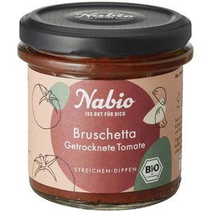 Nabio Gemüseaufstrich Bruschetta, BIO, glutenfrei & vegan, mit getrockneten Tomaten, 135 g