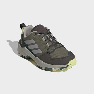 Wanderschuh ADIDAS TERREX "AX4R", Kinder, Gr. 39, olive strata, matte silber, shadow olive, Synthetik, Textil, Schuhe Wanderschuh, für Kinder & Jugendliche