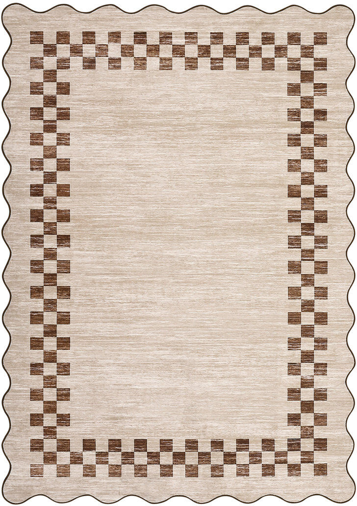Brayden Studio Rectangle Striped Area Rug Light Camel 160*230cm