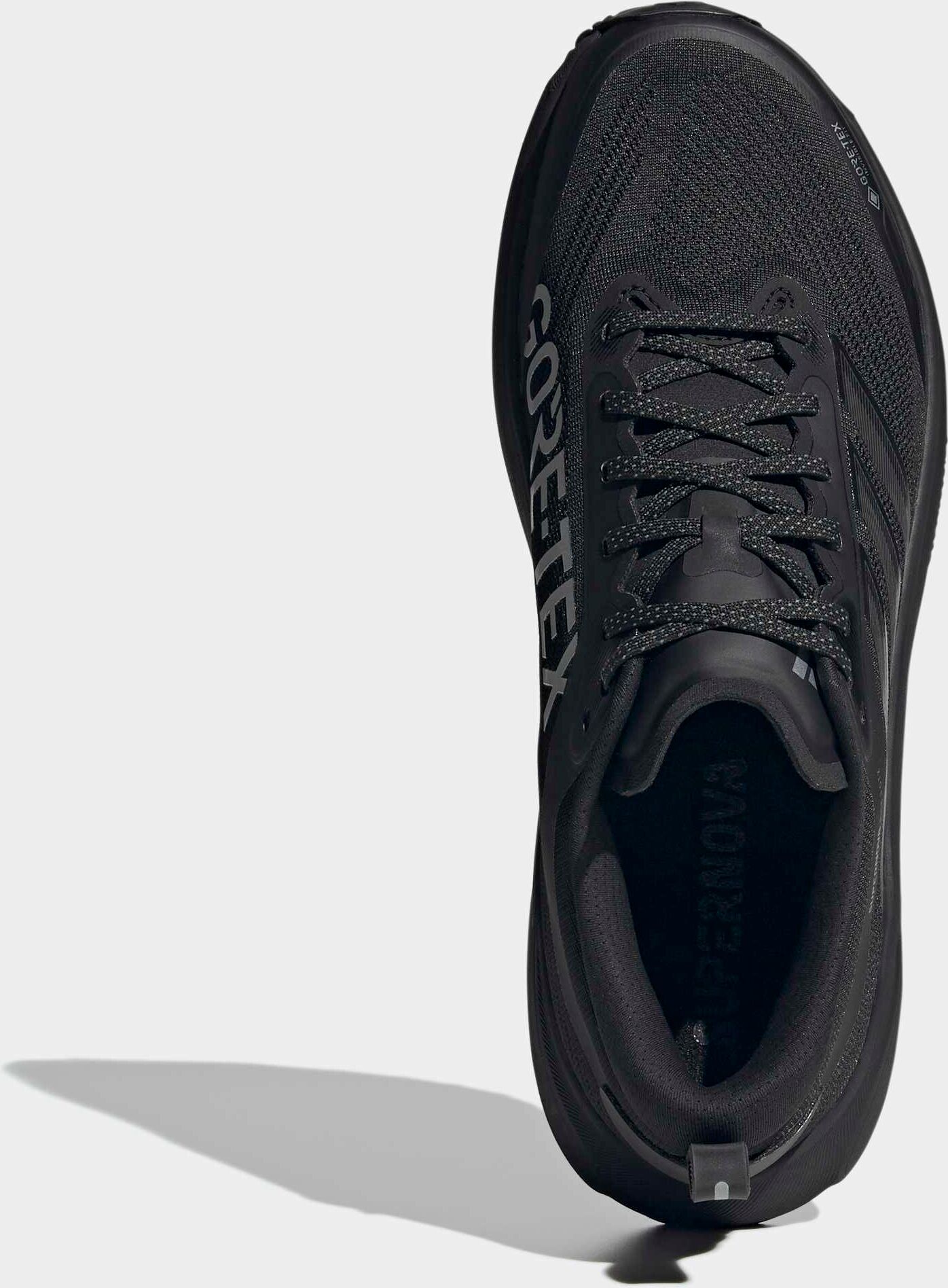 Laufschuh ADIDAS PERFORMANCE "SUPERNOVA RISE 3 GTX", Herren, Gr. 41, schwarz (core schwarz, core schwarz, tech grau metallic), Synthetik, Textil, Schuhe Laufschuh, für neutrale Pronation, wasserdicht core schwarz, core schwarz, tech grau metallic 41