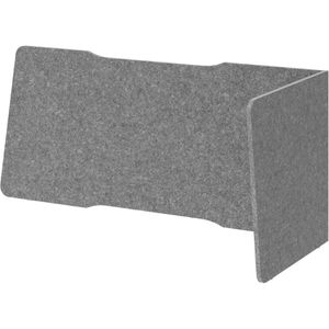Hammerbacher Tischtrennwand Einhausung, grau, Akustik-Trennwand mit Filzbezug, 143,5 x 65cm