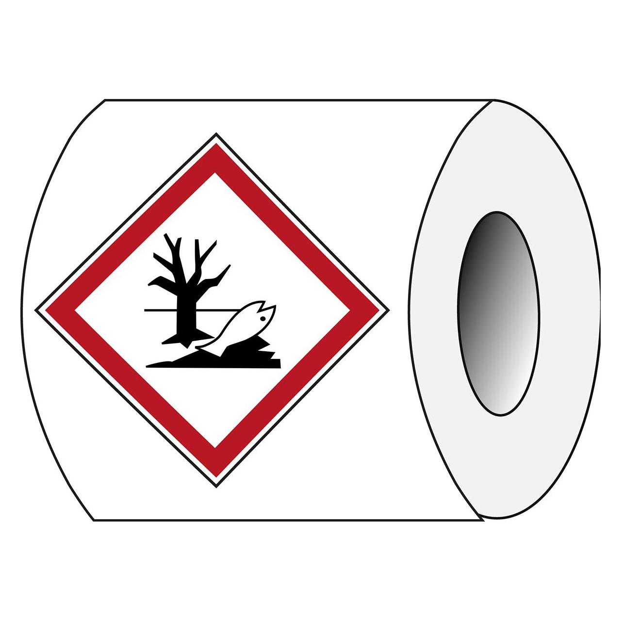 Brady PIC 1806-50*50-B7541-RLL-C, GHS-Symbole - Umweltgefährlich, Polyester laminiert, Rot & Schwa (PIC 1806-50*50-B7541-RLL-C)